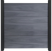 Sivý WPC plot so stĺpikmi