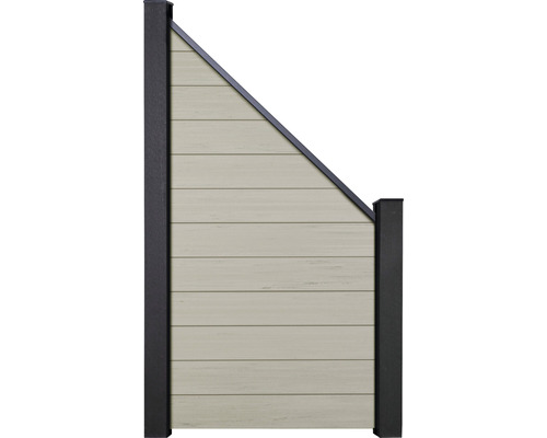 Záhradný plotový prvok s diagonálnym zakončením