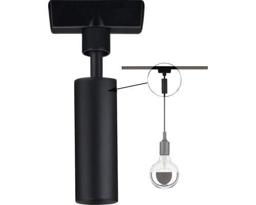 Čierne lištové svietidlo so svetelným zdrojom