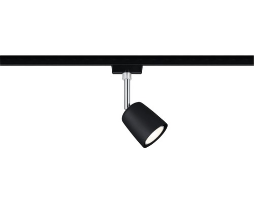 Čierny LED reflektor na napájacej kolajnici