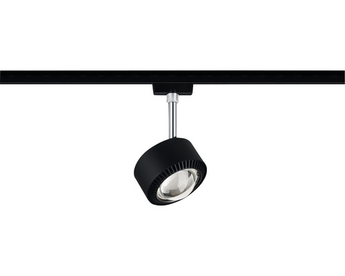 LED bodové svietidlo Paulmann 96927 URail Aldan 9 W 480 lm 2700 K matne čierne Čierny bodový reflektor pripevnený na lištu