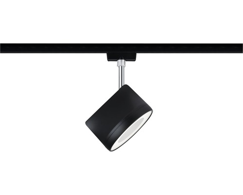 Čierny LED reflektor na montáž na lištu