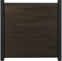 Drevený plot s vodorovnými doskami a rámom