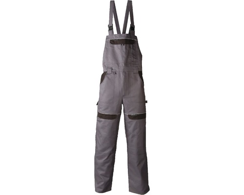 Pracovné nohavice s náprsenkou COOL TREND sivo-čierne veľkosť 50-0