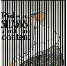 Umelecká tlač Stearns so ženou na bicykli