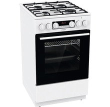 Voľne stojaci sporák s plynovými varnými doskami a rúrou