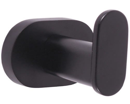 Čierny jednoduchý háčik na montáž na stenu