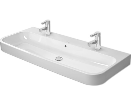 Dvojité umývadlo DURAVIT sanitárna keramika biela 120 x 50,5 x 17 cm 2318120024 Obdĺžnikové umývadlo s dvoma kohútikmi