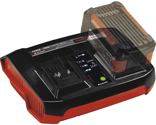 Einhell Power X-Twincharger pre lítium-iónové akumulátory s indikátorom nabíjania