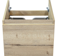 Skrinka pod umývadlo s dreveným vzhľadom