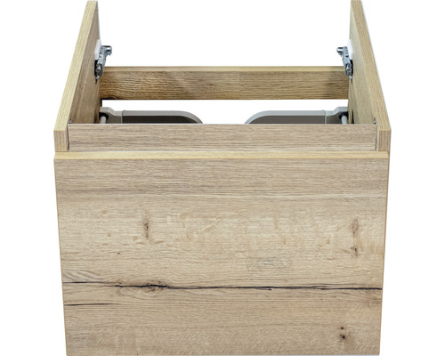 Skrinka pod umývadlo s dreveným vzhľadom