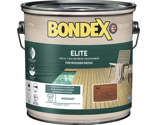 Olej na drevo Bondex ELITE výnimočne odolný matný olej teak 2,5 l