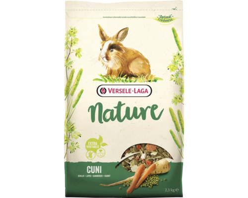 Krmivo pre králiky Versele Laga Nature Cuni 2,3 kg Versele-Laga Nature CUNI krmivo pre králiky 2,3 kilogramové balenie so zeleninou