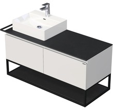 Kúpeľňová skrinka s umývadlom Intedoor Landau Metal 120 cm biela