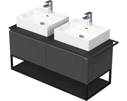 Kúpeľňová skrinka s umývadlom Intedoor Landau Metal 120 cm antracitová-0