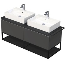 Kúpeľňová skrinka s umývadlom Intedoor Landau Metal 140 cm antracitová-thumb-0
