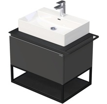 Kúpeľňová skrinka s umývadlom Intedoor Landau Metal 70 cm antracitová-thumb-0