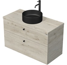 Kúpeľňová skrinka s umývadlom Intedoor Landau Retro 100 cm dub svetlý