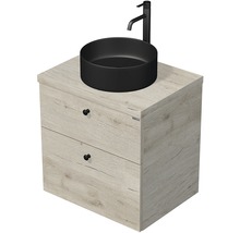 Umývadlová skrinka s dvomi zásuvkami, umývadlom na dosku a batériou