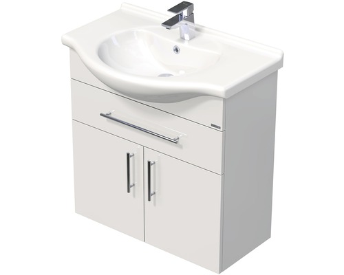 Kúpeľňová skrinka s umývadlom LANDAU Ideal 75 cm biela-0