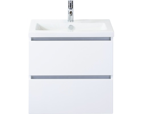 Kúpeľňová zostava Sanox Vogue biela vysoký lesk s keramickým umývadlom 60x59 cm