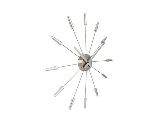 Nástenné hodiny z kovu s abstraktným dizajnom