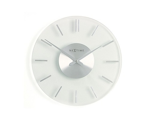 Nástenné hodiny Nextime zo skla