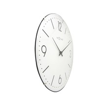 Nástenné hodiny NeXtime Basic Dome biele Ø 35 cm-thumb-0