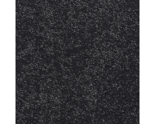 Podlahový koberec nariasený velúr Rhea čierny šírka 500 cm (metrážový tovar)