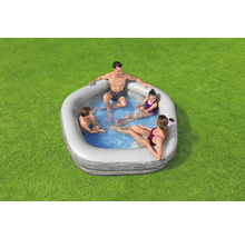Nadzemný bazén Bestway Family Pool 213x206x53 cm nafukovací kamenná stena sivá