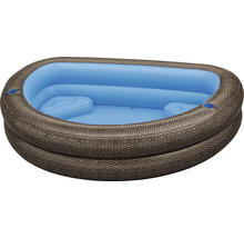 Nadzemný bazén Bestway Family Pool Ratan 231x178x53 cm nafukovací hnedý
