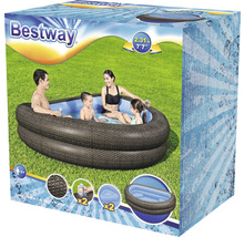 Nadzemný bazén Bestway Family Pool Ratan 231x178x53 cm nafukovací hnedý