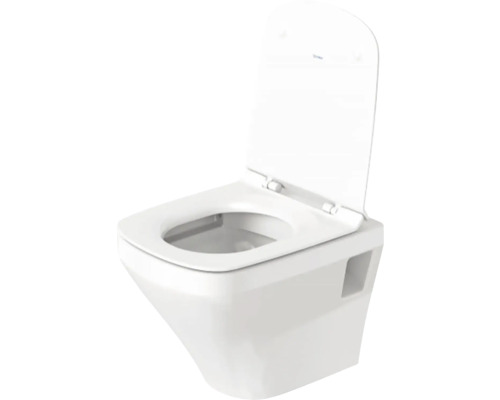 Závesné hlboké splachovacie WC s otvoreným splachovacím kruhom a WC sedadlom