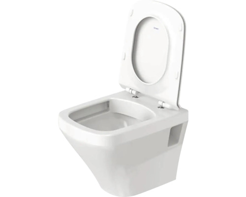Závesné WC s hlbokým splachovaním, otvoreným splachovacím kruhom a WC sedadlom