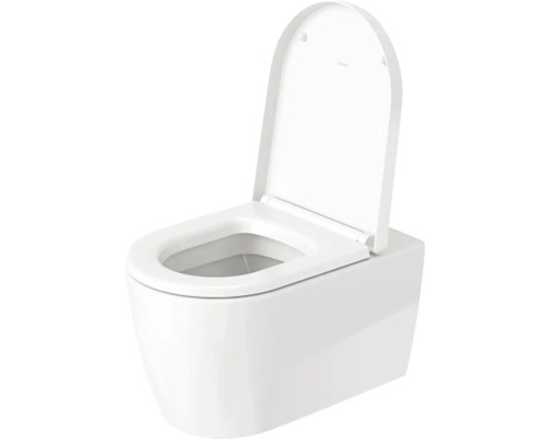 Závesné hlboké splachovacie WC s otvoreným splachovacím kruhom a WC sedadlo s vekom
