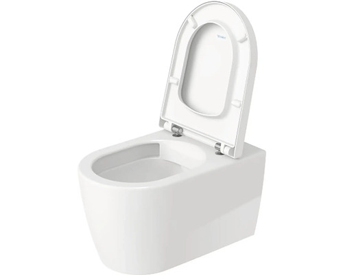 Závesné hlboké splachovacie WC s otvoreným splachovacím kruhom a WC sedadlom