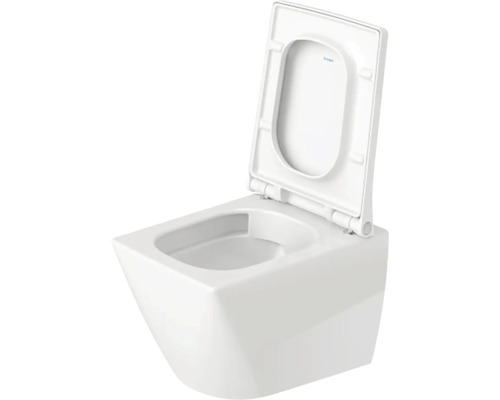 Závesné WC s hlbokým splachovaním, otvoreným splachovacím kruhom a vyklopeným sedadlom