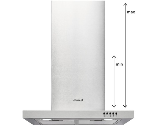 Kovový digestor s vyznačenou minimálnou a maximálnou výškou