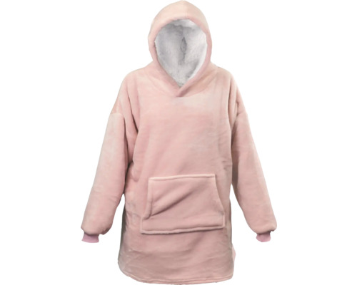 Mikinová deka ružová Oversized Hoodie old pink 70x50x87 cm