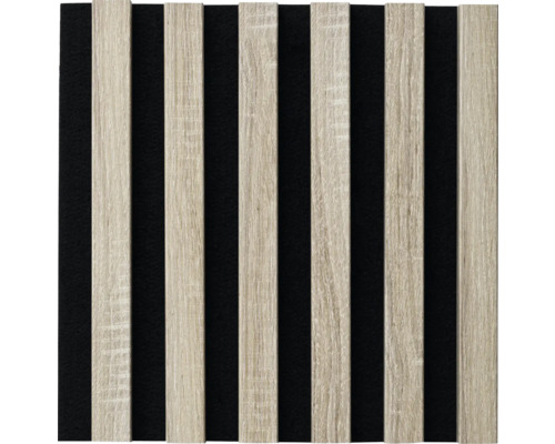 Woodline obklad 30x30 cm čierny/dub sonoma