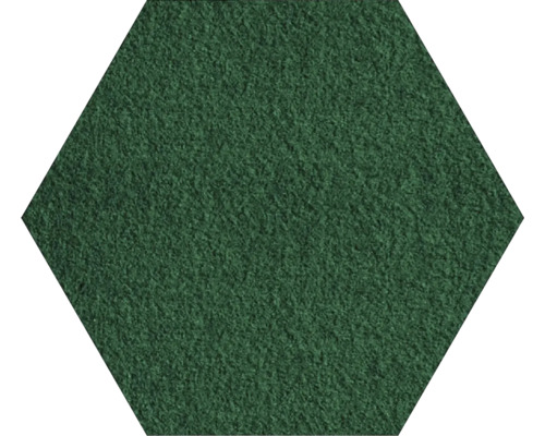 Nástenný obklad Soft line plsť uhlopriečka 40 cm tmavozelený Šesťuholníková kobercová dlaždica