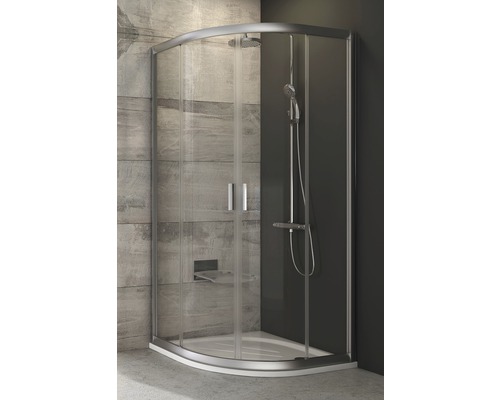Sprchovací kút Ravak Blix BLCP4-80 satin+Transparent dvojkrídlové dvere 3B240U00Z1