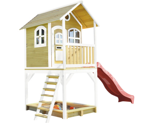 Hrací domček so šmýkačkou a pieskoviskom