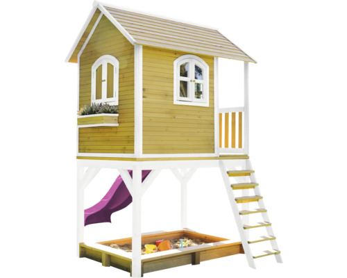 Detský domček so šmýkačkou a pieskoviskom do záhrady