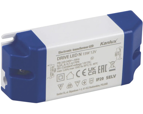 Transformátor LED Kanlux 15 W 12 V