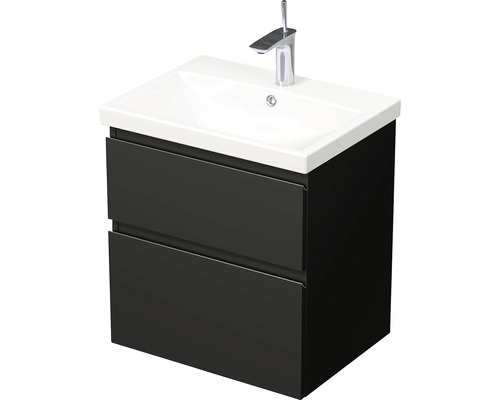 Kúpeľňová skrinka s umývadlom Intedoor LANDAU 60x65 cm čierna matná