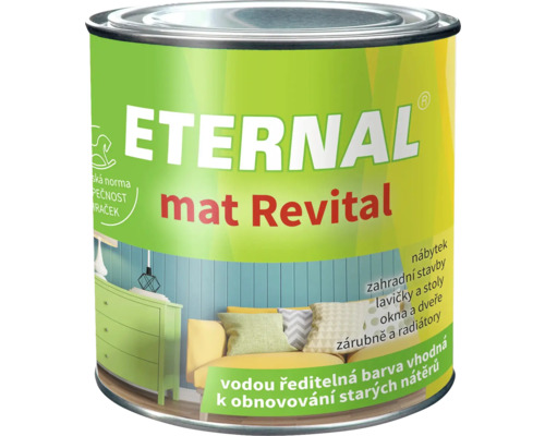 Farba univerzálna ETERNAL Mat Revital na obnovovanie starých náterov 0,35 kg žltozelený RAL 6018, ekologicky šetrné