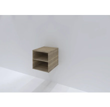 Drevená nástenná polica s dvoma priehradkami