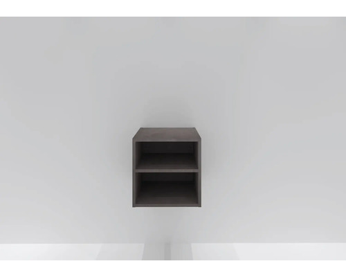 Kocková polica s dvomi priehradkami na montáž na stenu