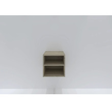 Nástenná polica s dvoma úložnými priehradkami